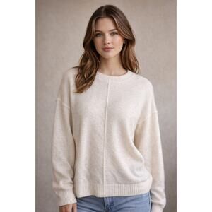 Legendary Outfitters Women’s Cream Light Pink Knit Sweater Size Medium